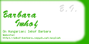 barbara imhof business card